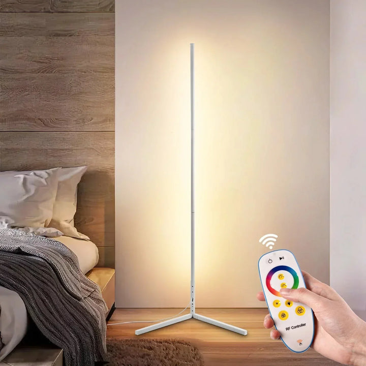 Dimbar LED-hörngolvlampa med fjärrkontroll