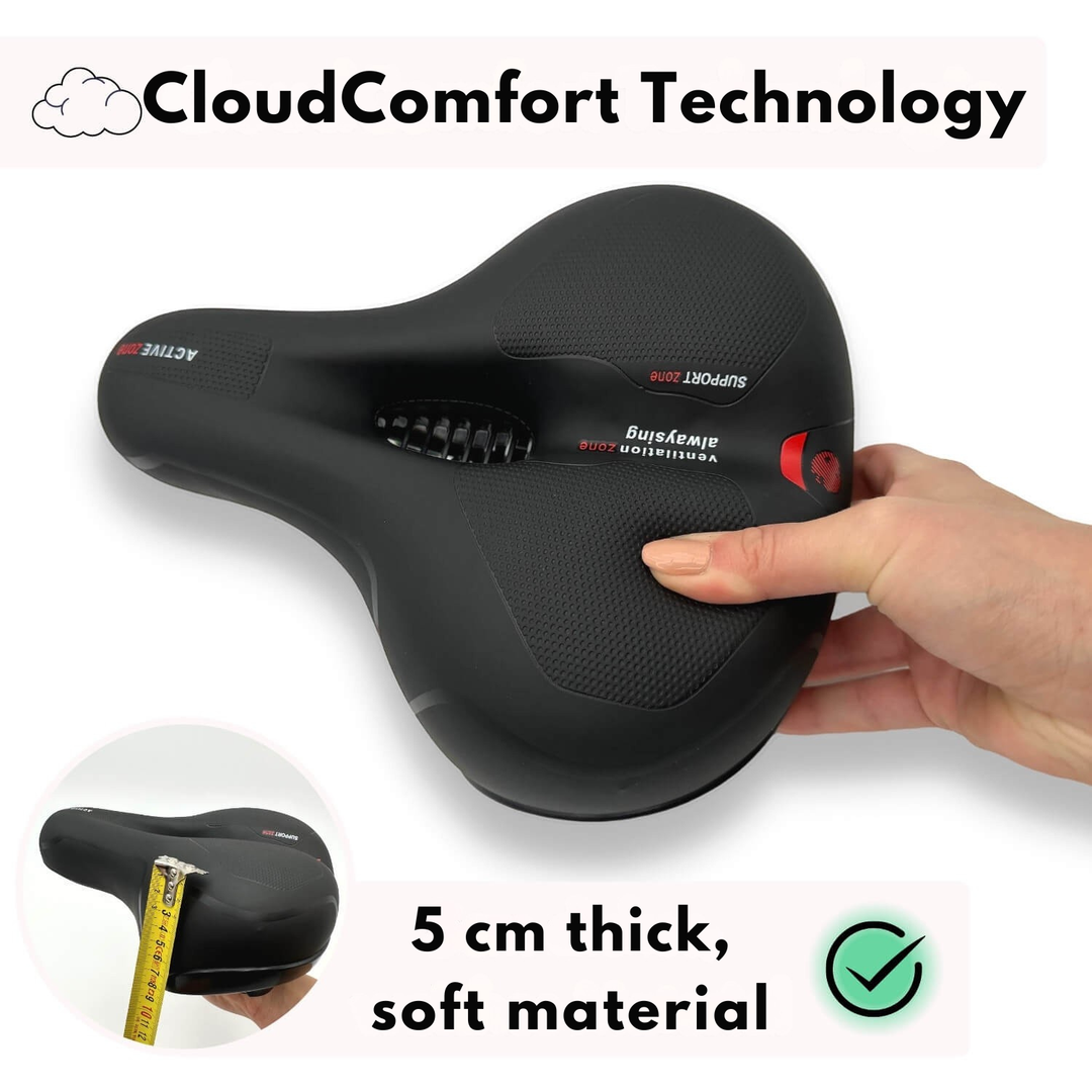 Cykelsadel | Ergonomisk komfort | Stötdämpande design