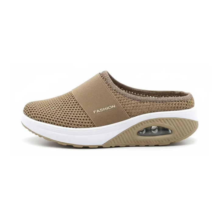 Ortopediska slip-on-sandaler för dam – bekväma, andningsaktiva sandaler för promenader