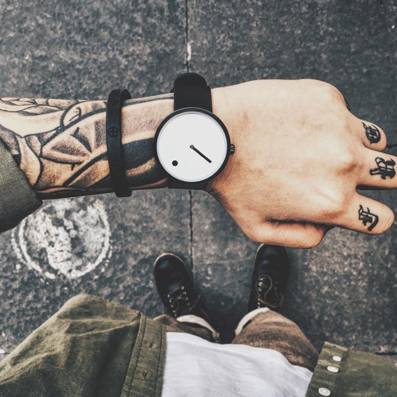 IcoolGadgets Klocka Kvarts Herr Lyx Fritid Svart Klocka Japanskt Kvartsur Modeklocka Designer Enkel Herr