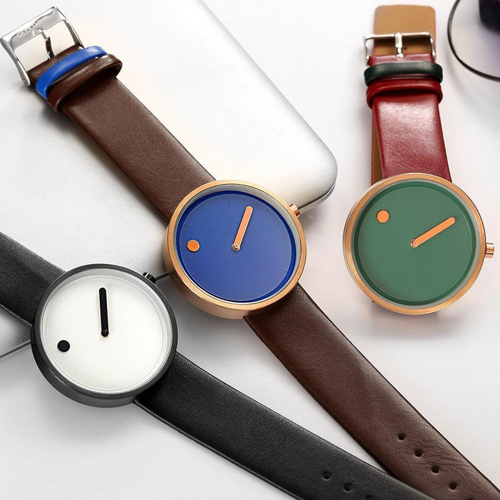 IcoolGadgets Klocka Kvarts Herr Lyx Fritid Svart Klocka Japanskt Kvartsur Modeklocka Designer Enkel Herr