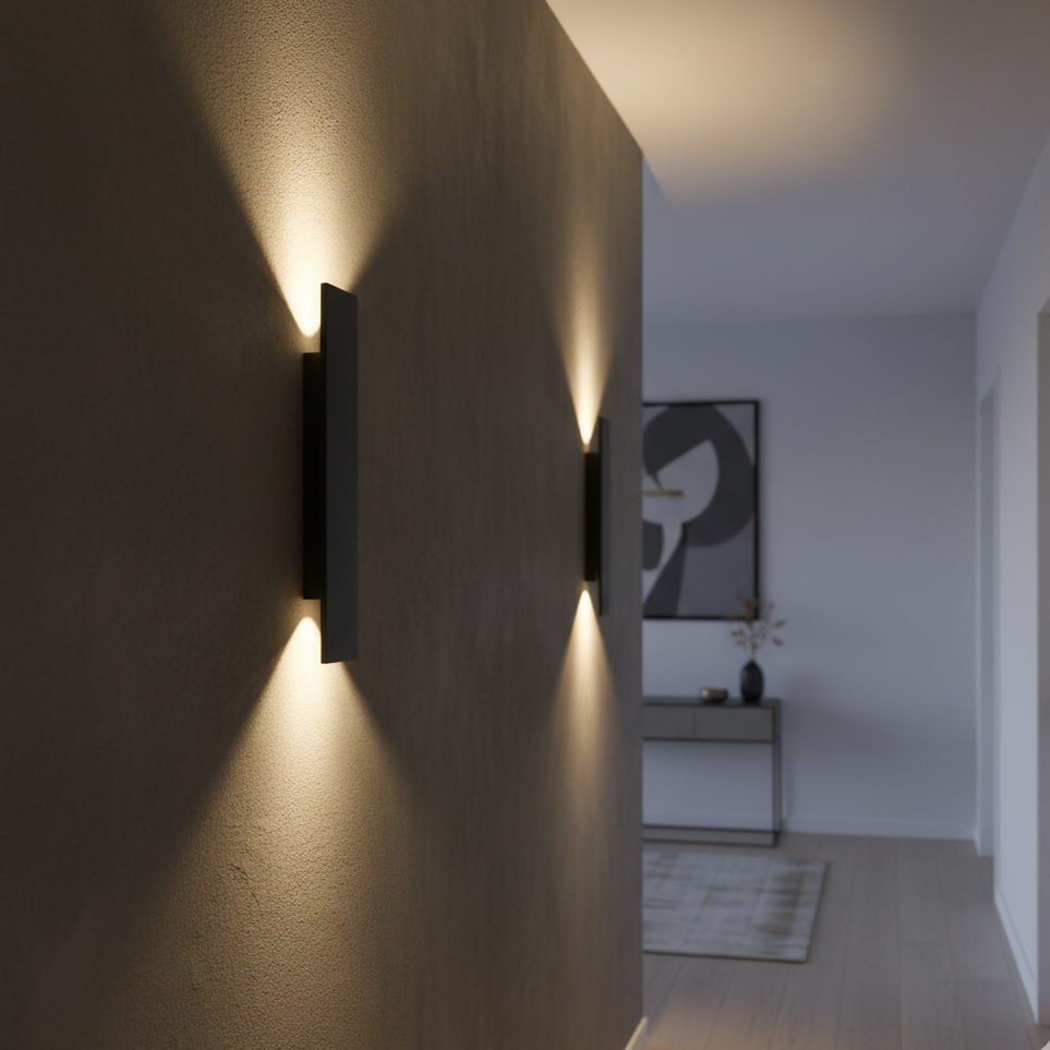 IP65 vattentät utomhusvägglampa i aluminium – modern LED-vägglampa