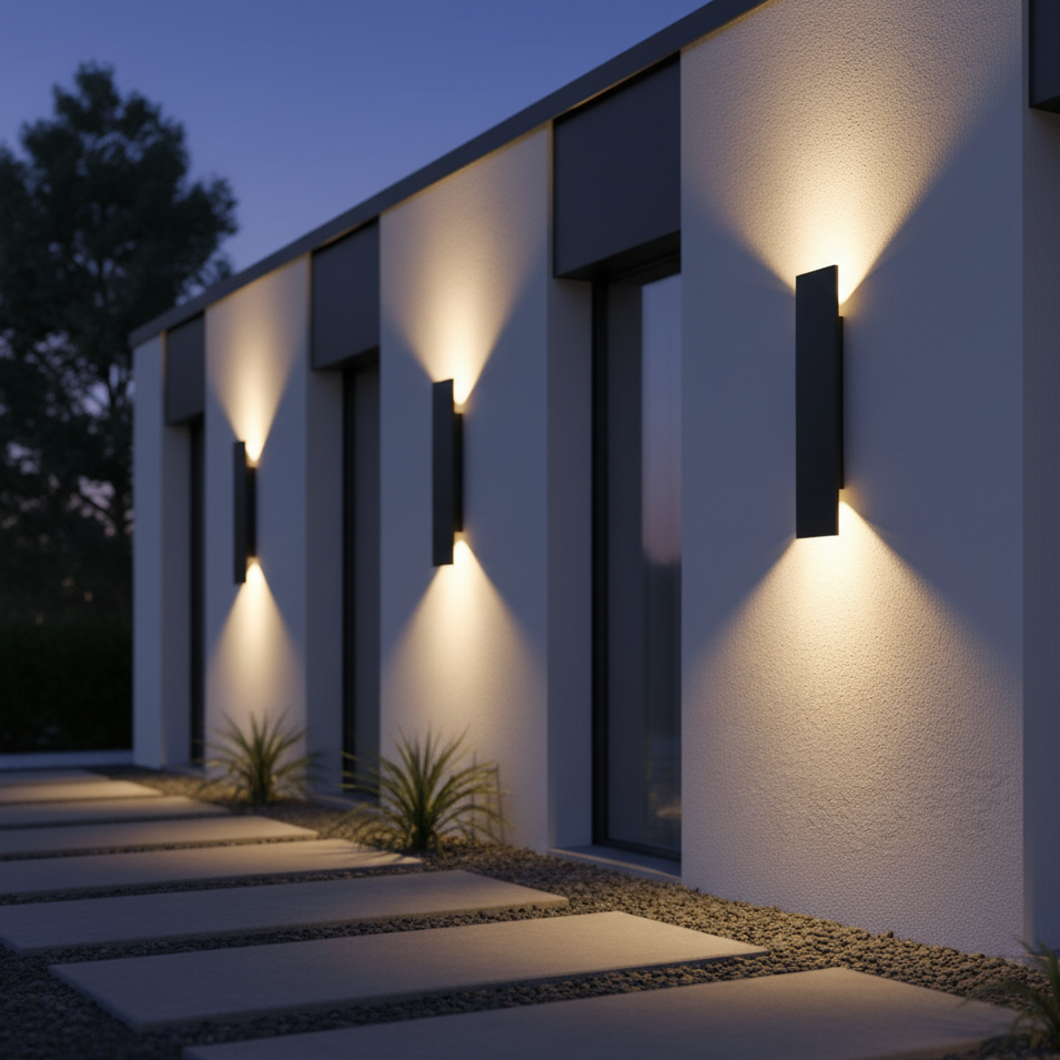IP65 vattentät utomhusvägglampa i aluminium – modern LED-vägglampa