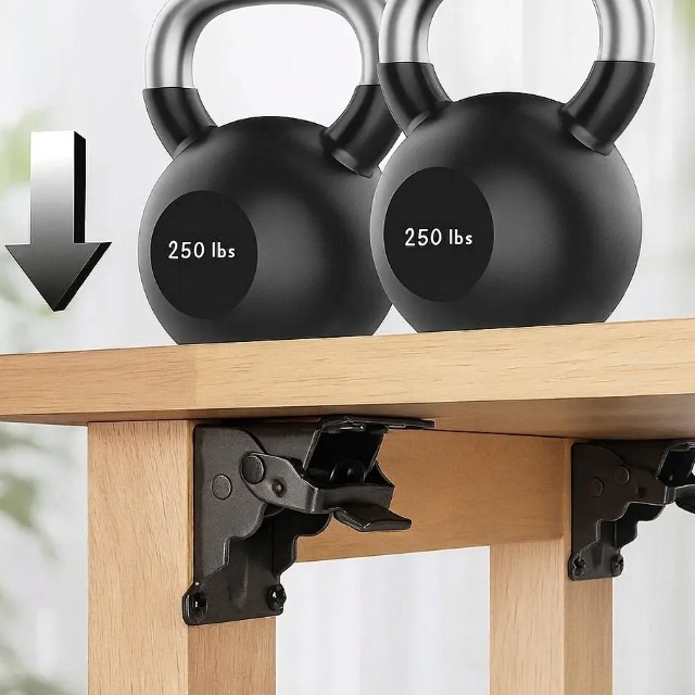 Hopfällbara bordsbenshållare 90° med autolås – set om 2, tål upp till 225 kg