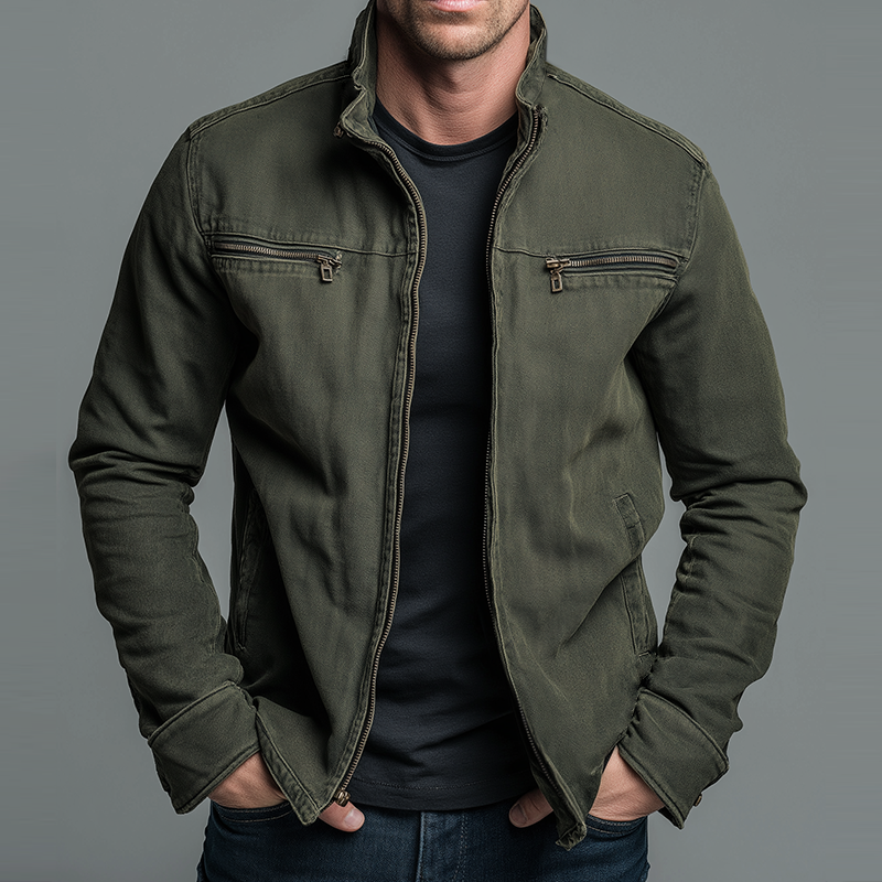 Jacka för herr | Vintagedesign med dragkedja
