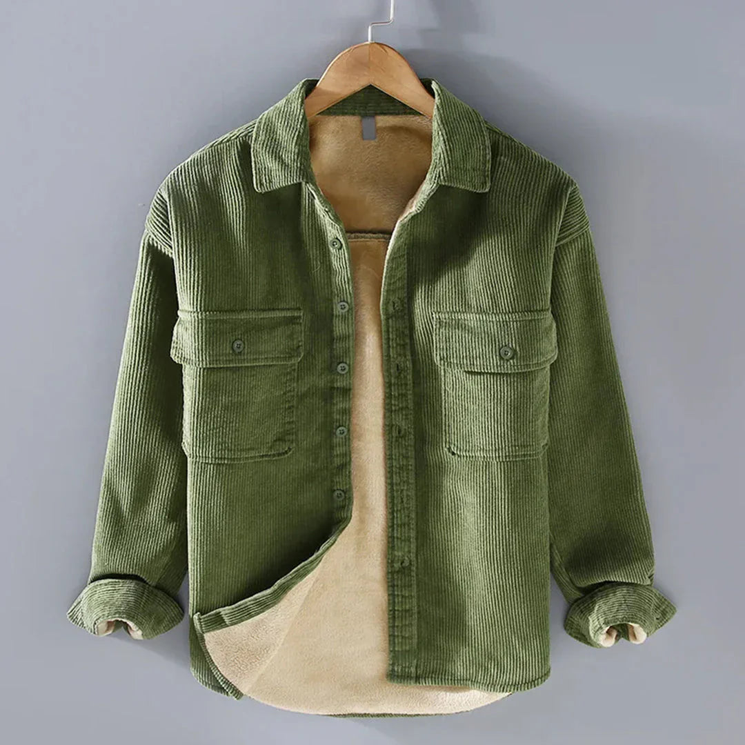 Manchesterskjorta Varm Vintage Casual Herrskjorta