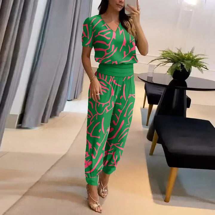 Tabea – Smuk, mønstret chic jumpsuit til kvinder
