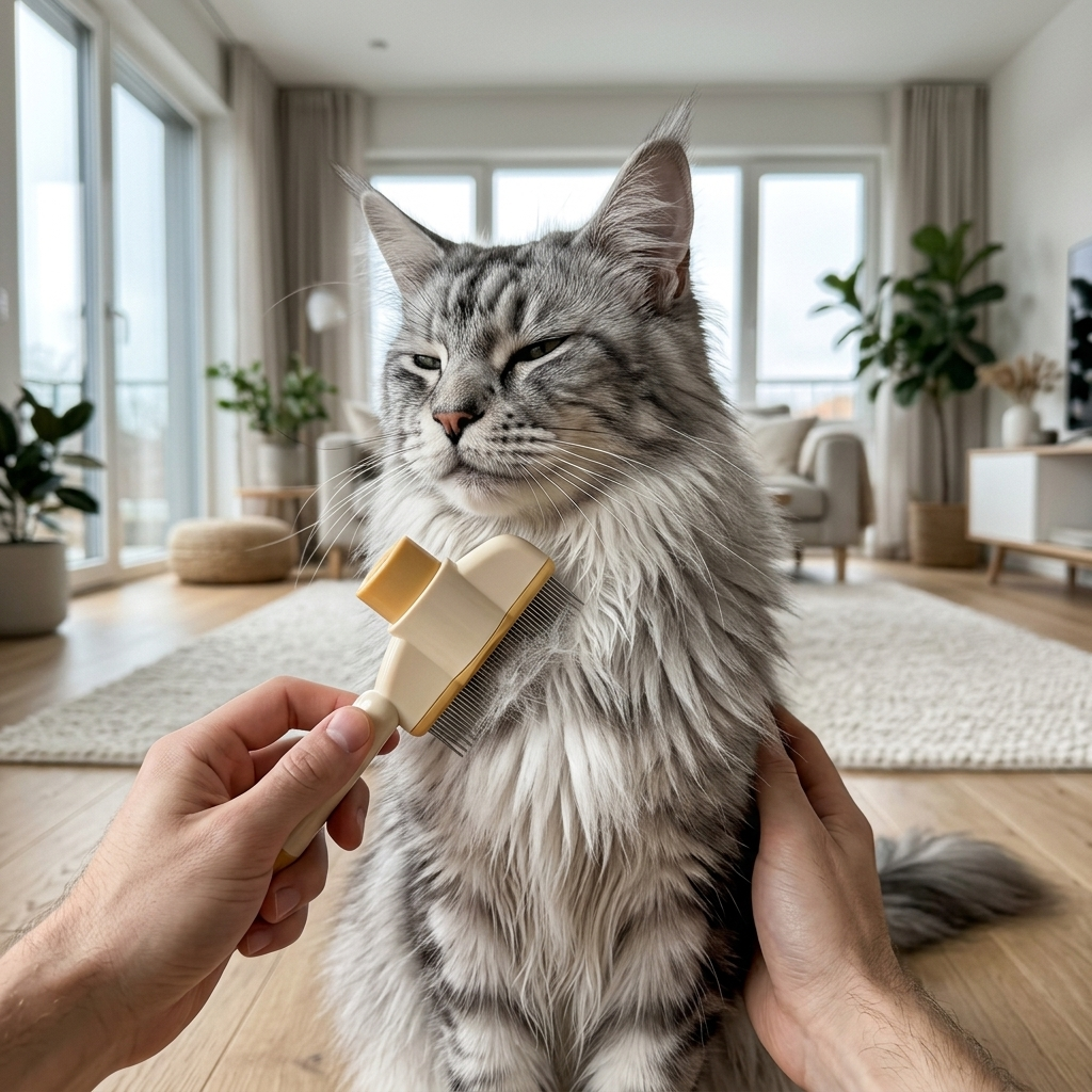 Självrengörande borste för hundar och katter