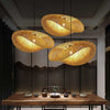 Handgjord bambulampa i naturlig stil