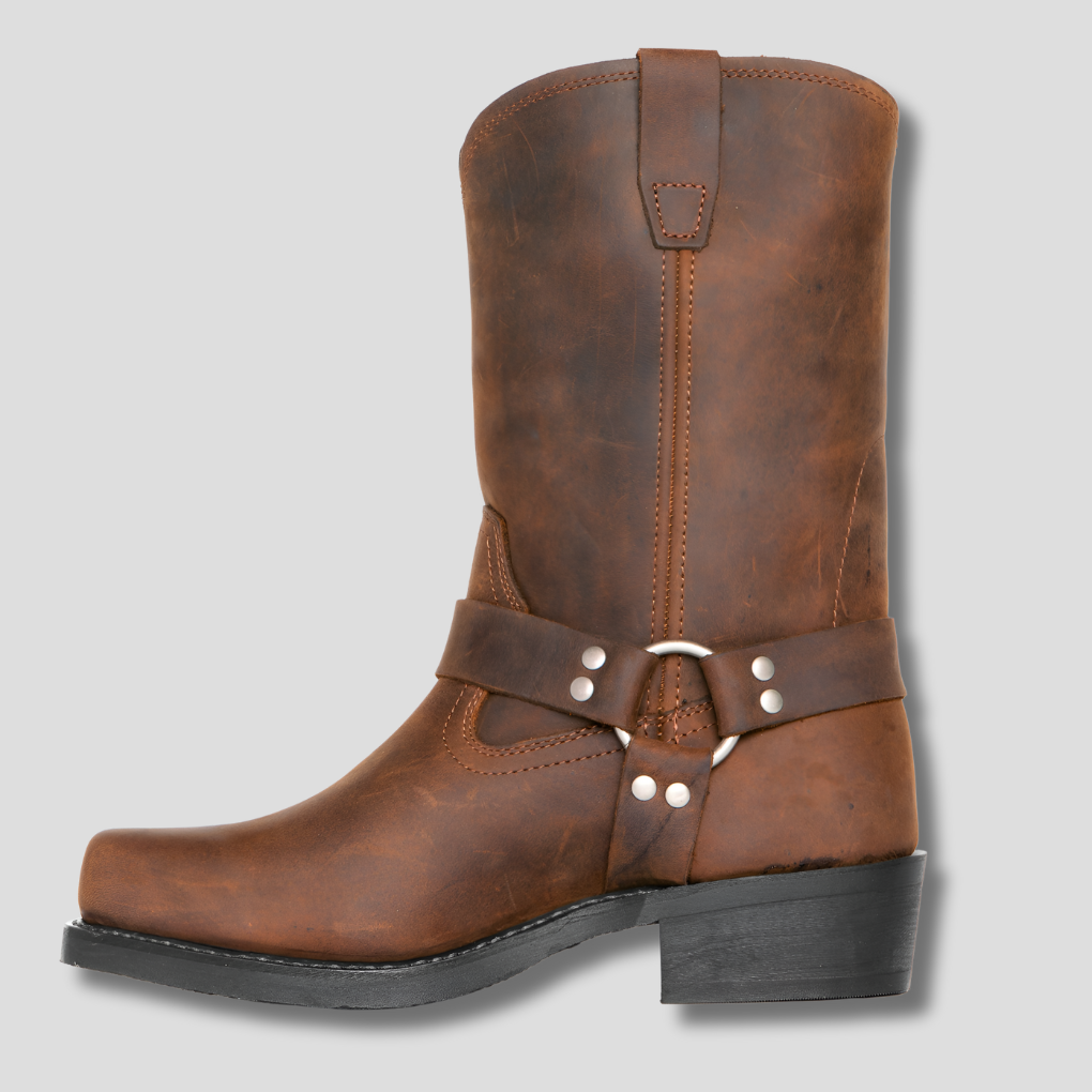 Slitstarka cowboyboots i vintage-stil för kvinnor