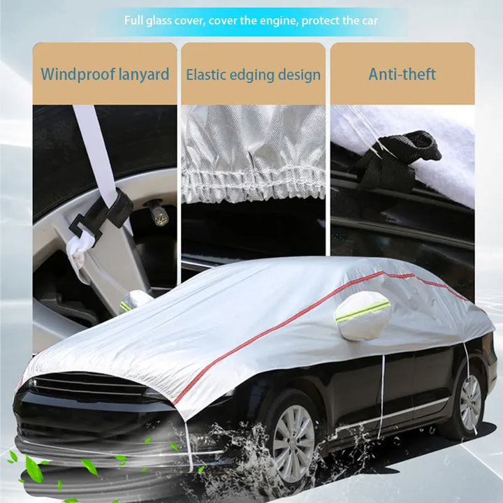 AutoVioro vattentät bilöverdrag | UV- och värmeskydd | Vindbeständig och stöldsäker | Nano-Oxford-tyg