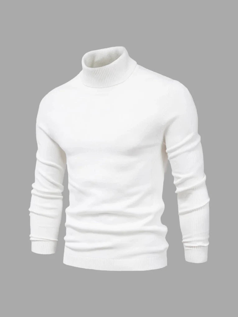 Herresweater med polotrøje – vaskbar og alsidig