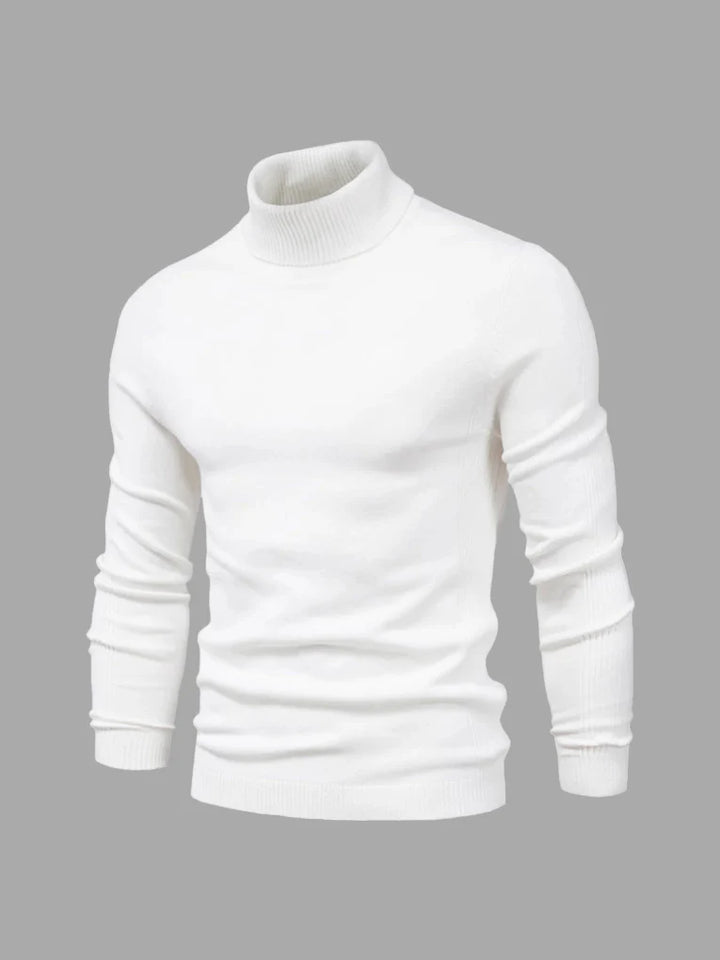 Herresweater med polotrøje – vaskbar og alsidig
