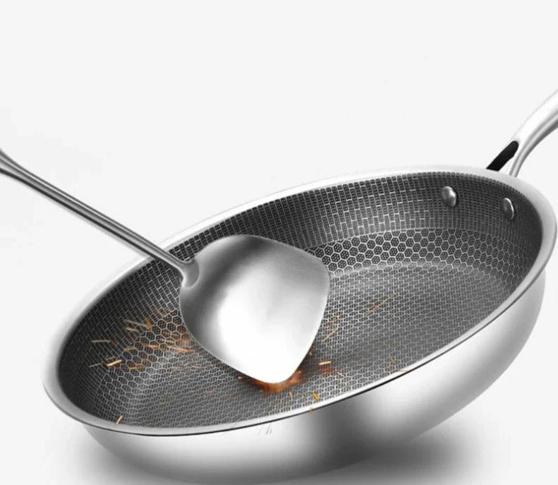 Rustfrit Stål Non-Stick Stegepande
