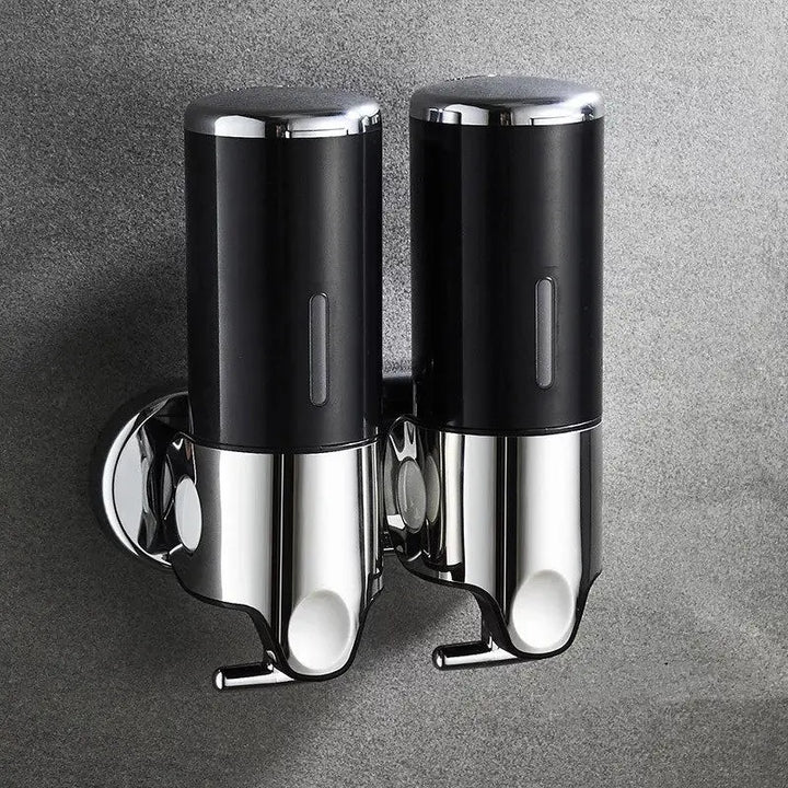 PureFlow - Väggmonterad tvålpump med två fack för ett elegant badrum