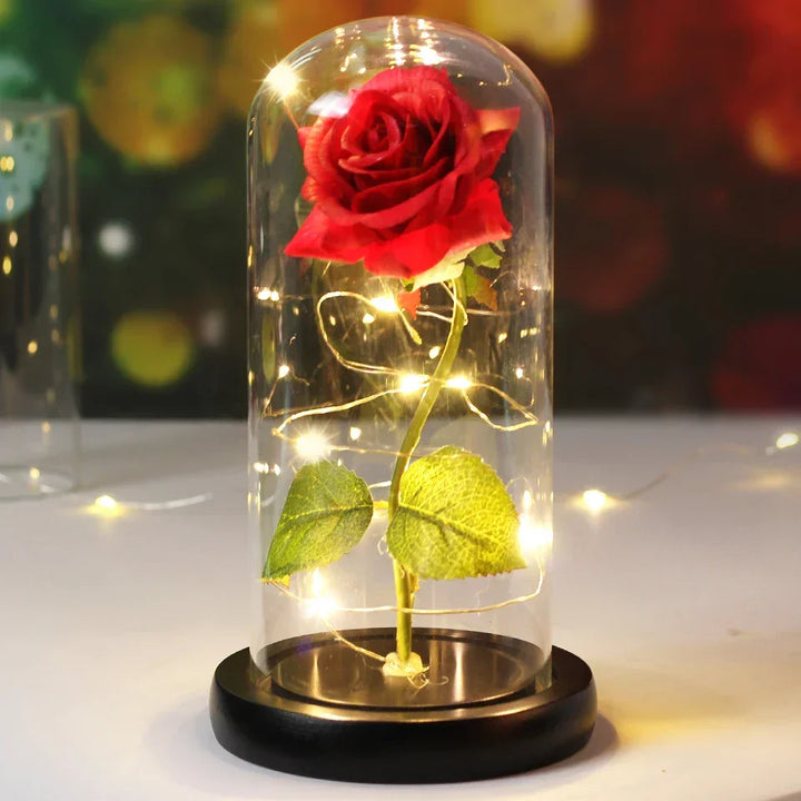 CrystalAura LED-rosdome | Elegant Upplyst Ros för Bröllop- och Eventdekoration