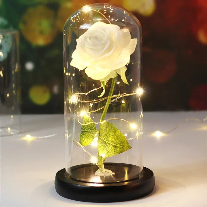 CrystalAura LED-rosdome | Elegant Upplyst Ros för Bröllop- och Eventdekoration