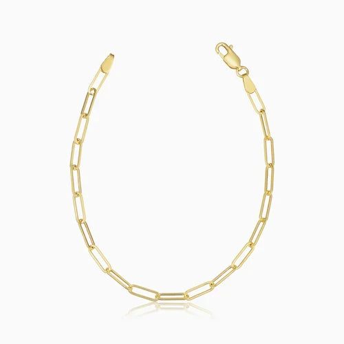 Elegant länkarmband i vitguld