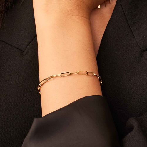 Elegant länkarmband i vitguld