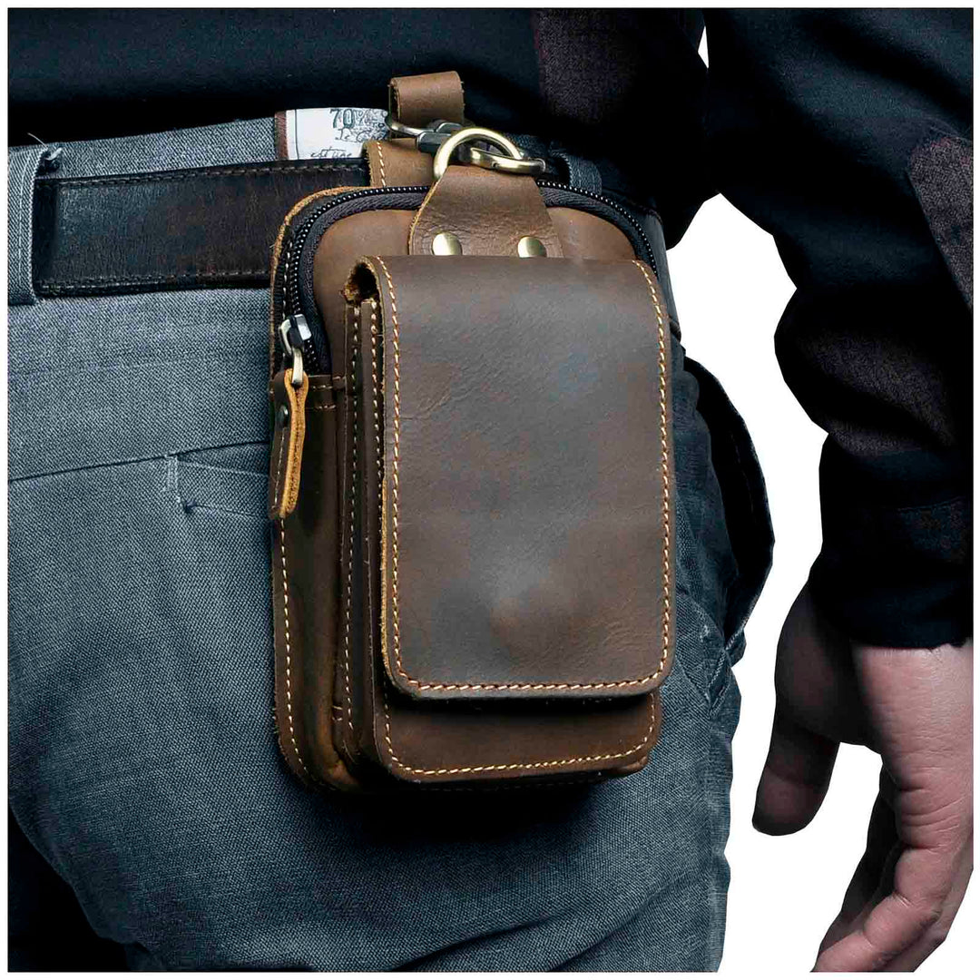 Magväska för herr i högkvalitativt läder - Guardian Leather