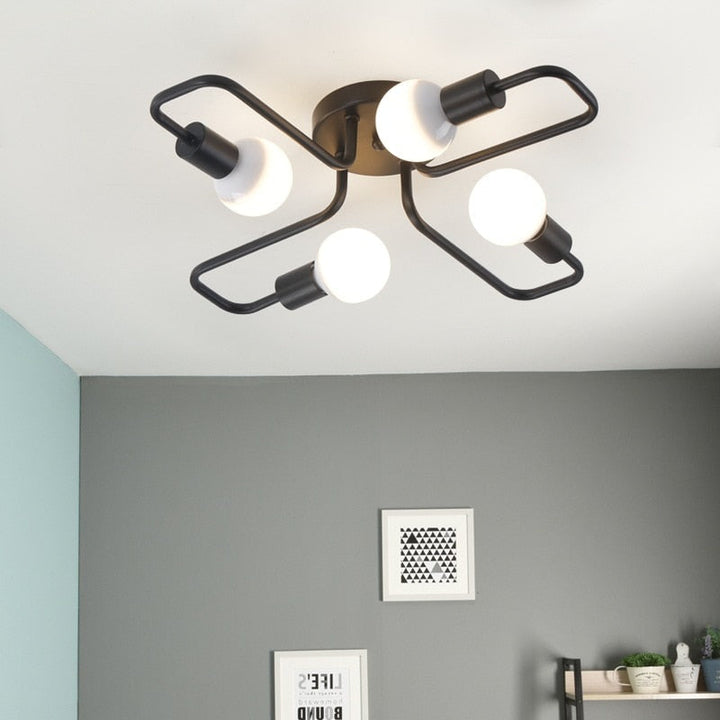 Silva Vintage LED-taklampa i industriell stil för vardagsrum, metall, 5 färger