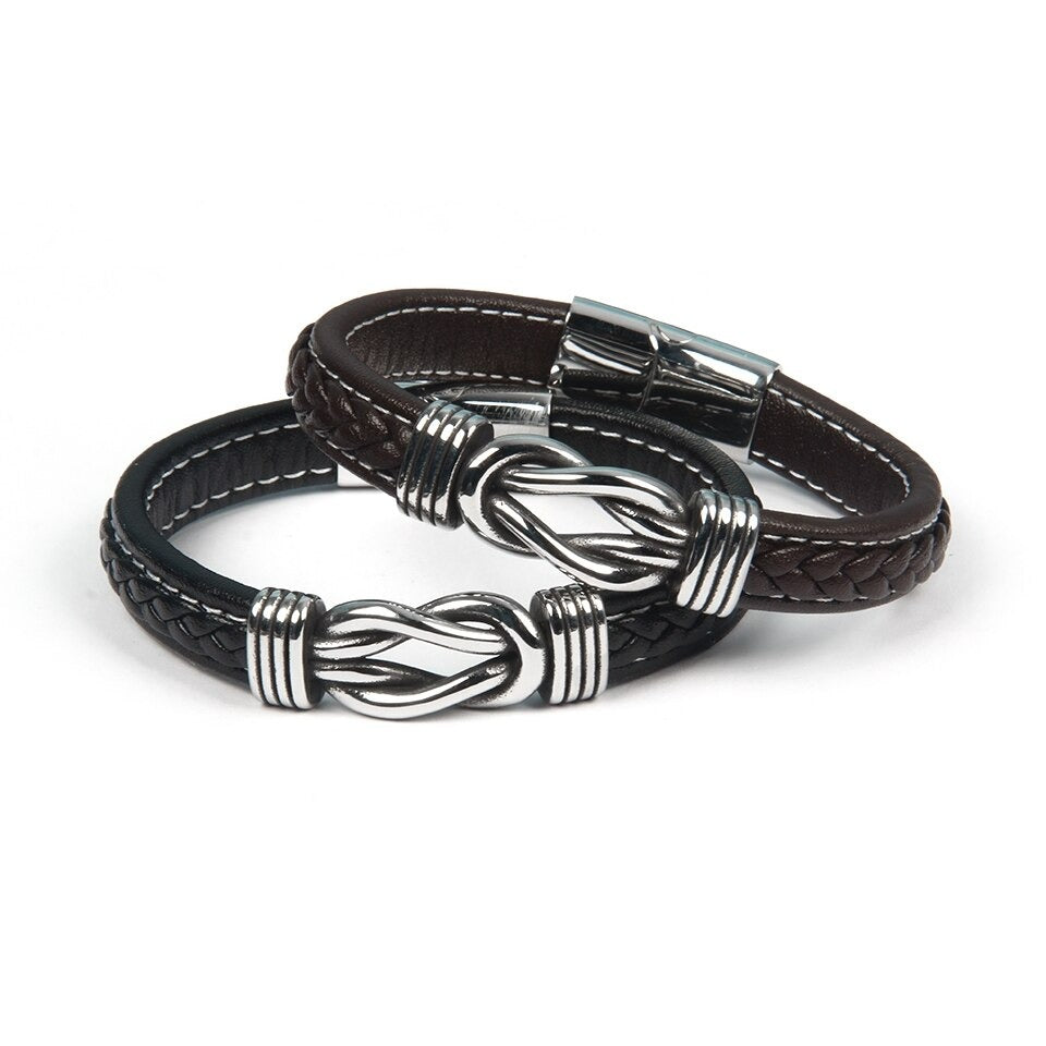 Infinity-armband | Läderarmband med knut