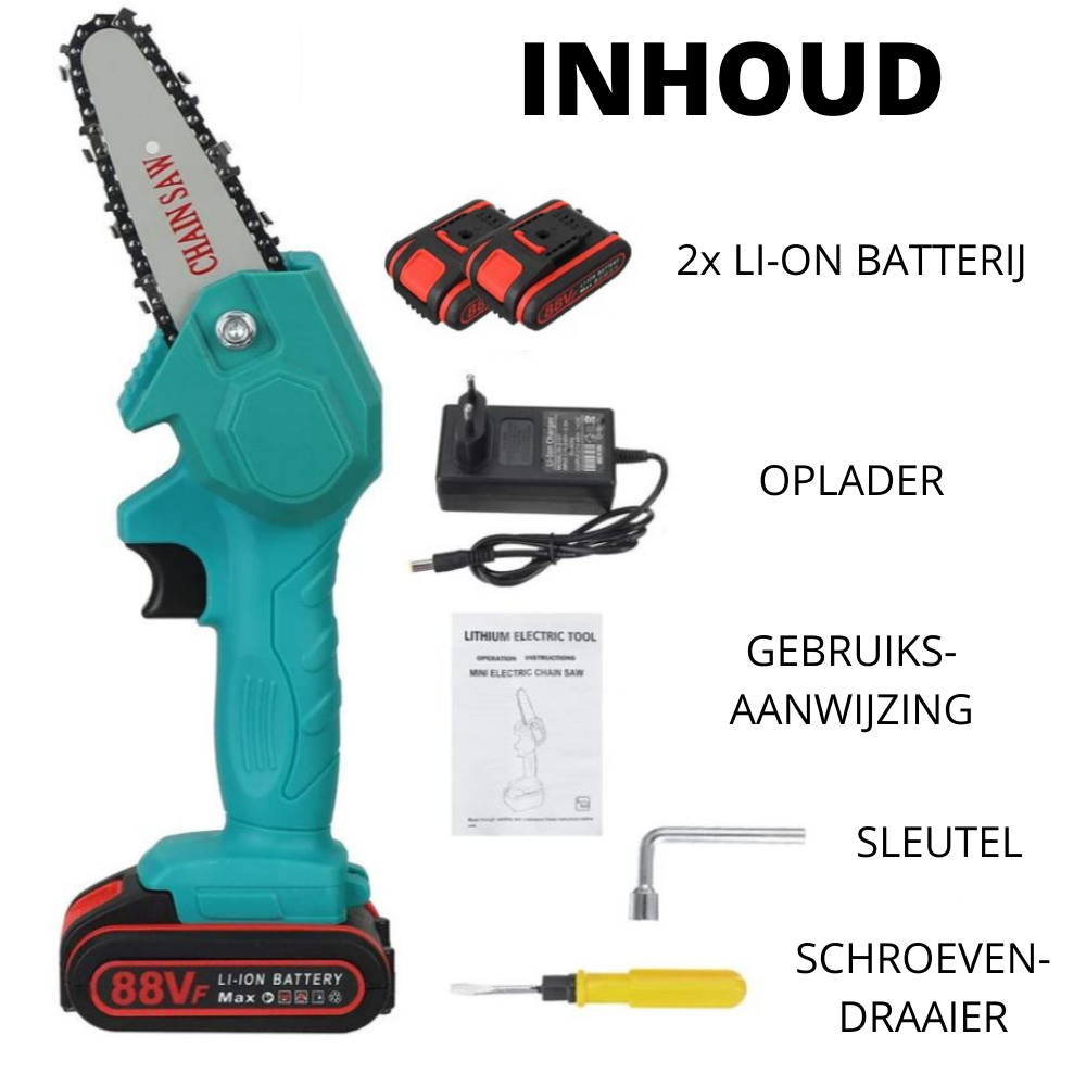 HandyPRO batteridriven elektrisk motorsåg | Kraftfull och snabb för beskärning och sågning!