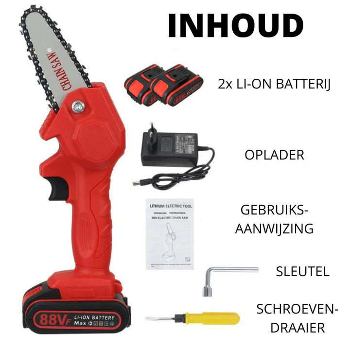HandyPRO batteridriven elektrisk motorsåg | Kraftfull och snabb för beskärning och sågning!