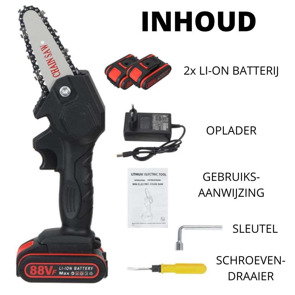 HandyPRO batteridriven elektrisk motorsåg | Kraftfull och snabb för beskärning och sågning!