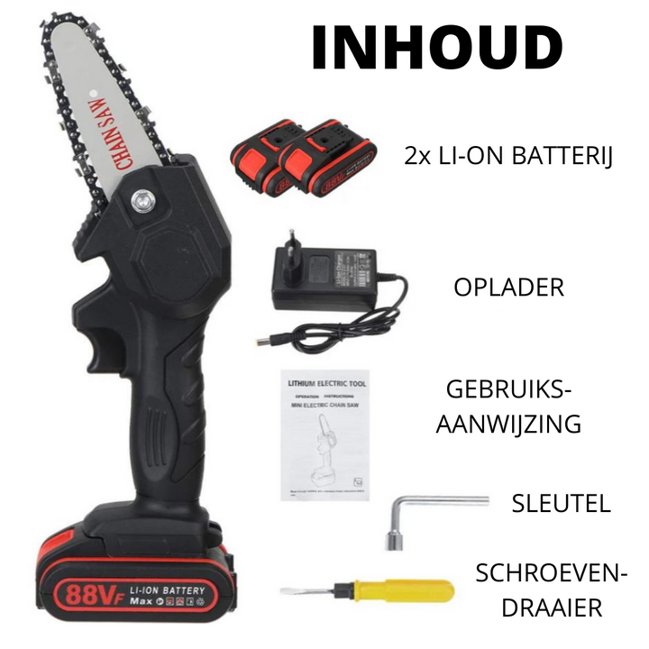 HandyPRO batteridriven elektrisk motorsåg | Kraftfull och snabb för beskärning och sågning!
