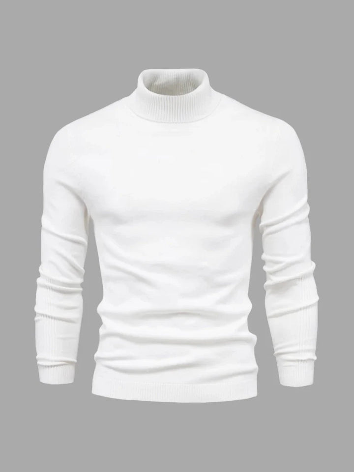 Herresweater med polotrøje – vaskbar og alsidig