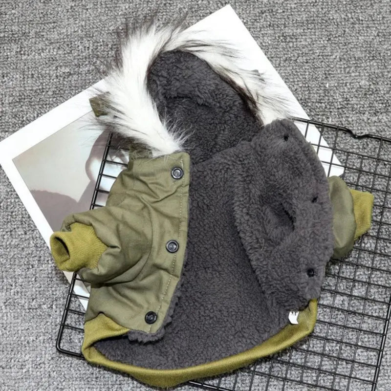PureFur täcksjacka för hundar | Tjock och varm fleece för hundar på vintern