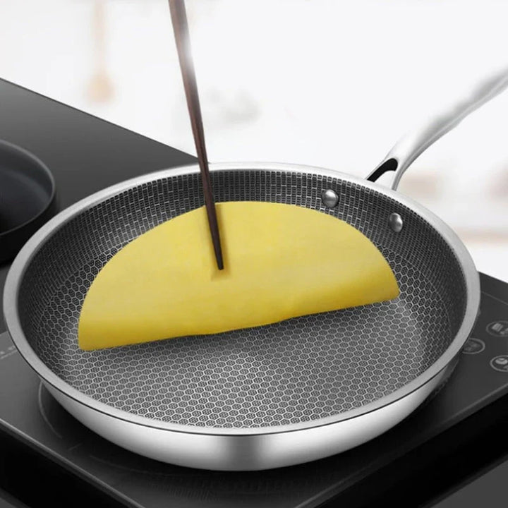 Rustfrit Stål Non-Stick Stegepande