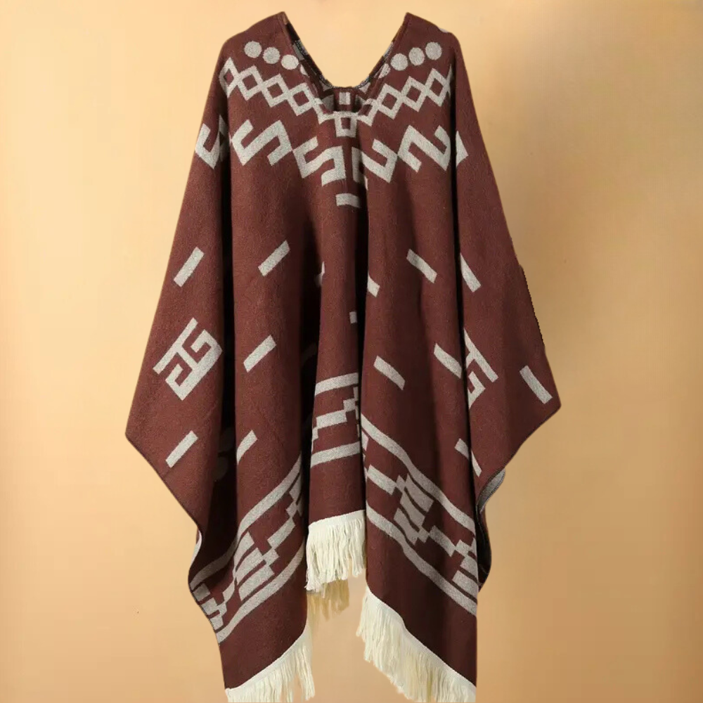 Varm poncho för herr - Kael