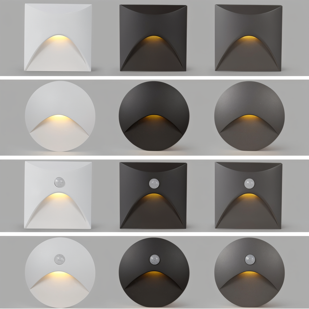 LuminiPath - Vattentät IP65-vägglampa - Vägglampa för inom- och utomhusbruk - LED-vägglampa med rörelsesensor