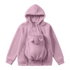 Mysig hoodie i sherpafleece med avtagbar bebisbärinsats med dragkedja