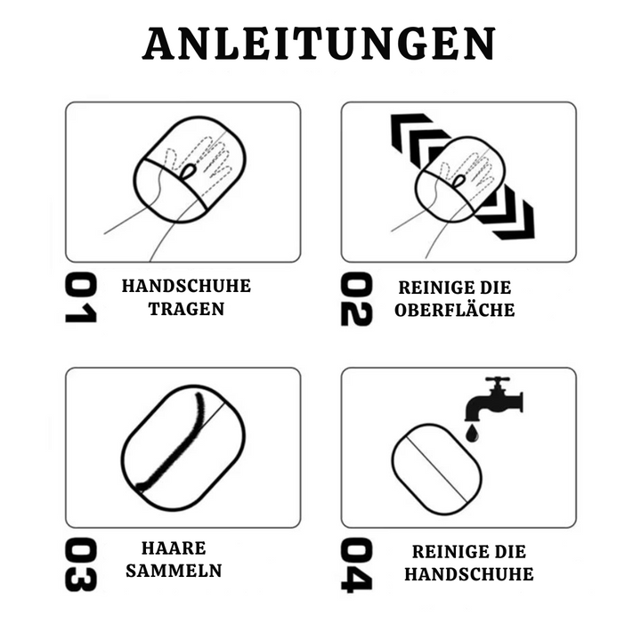 2+2 gratis | FurFree™ | Handskar för borttagning av djurhår