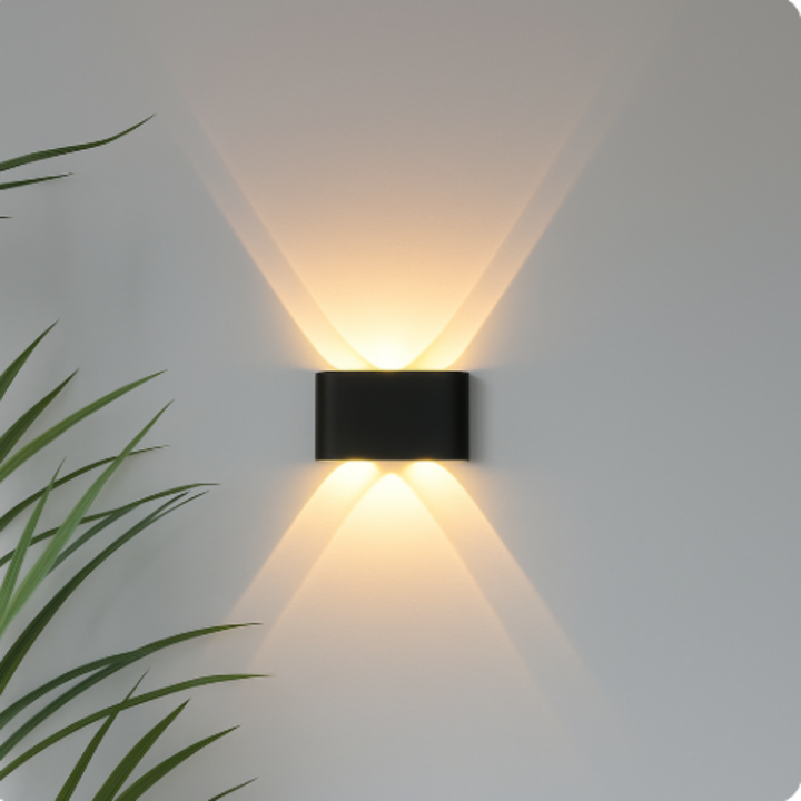 Modern Vägglampa för Inomhus- och Utomhusbruk – Minimalistisk LED-spotlight