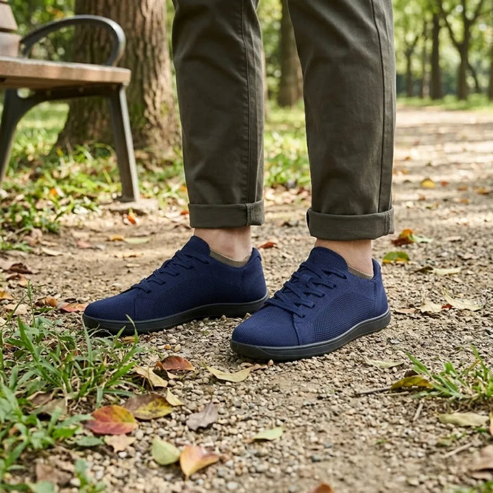 Unisex barfotasneakers med bred tåbox och andningsaktivt mesh