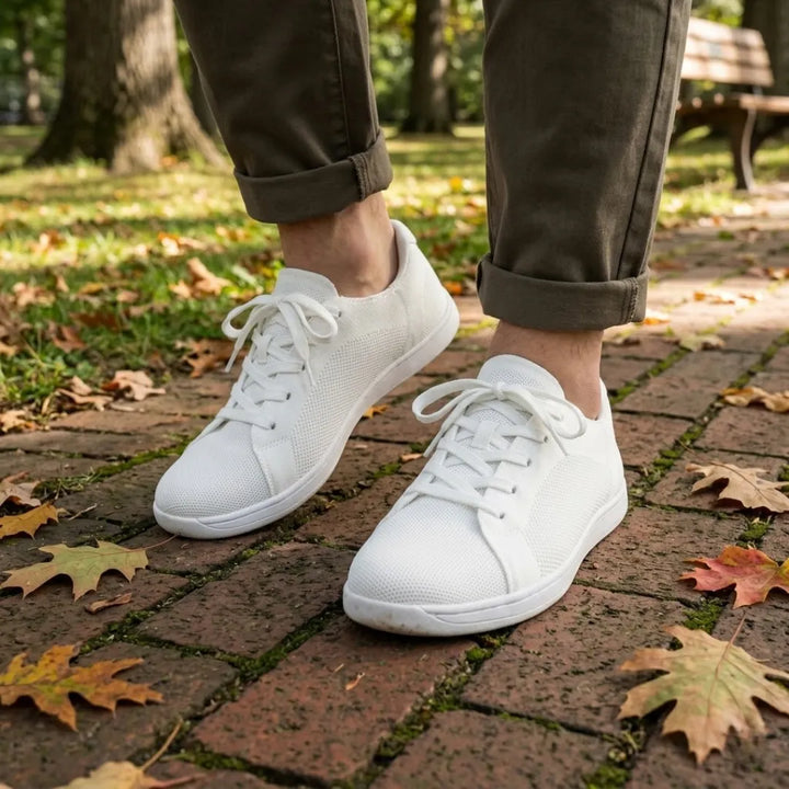 Unisex barfotasneakers med bred tåbox och andningsaktivt mesh