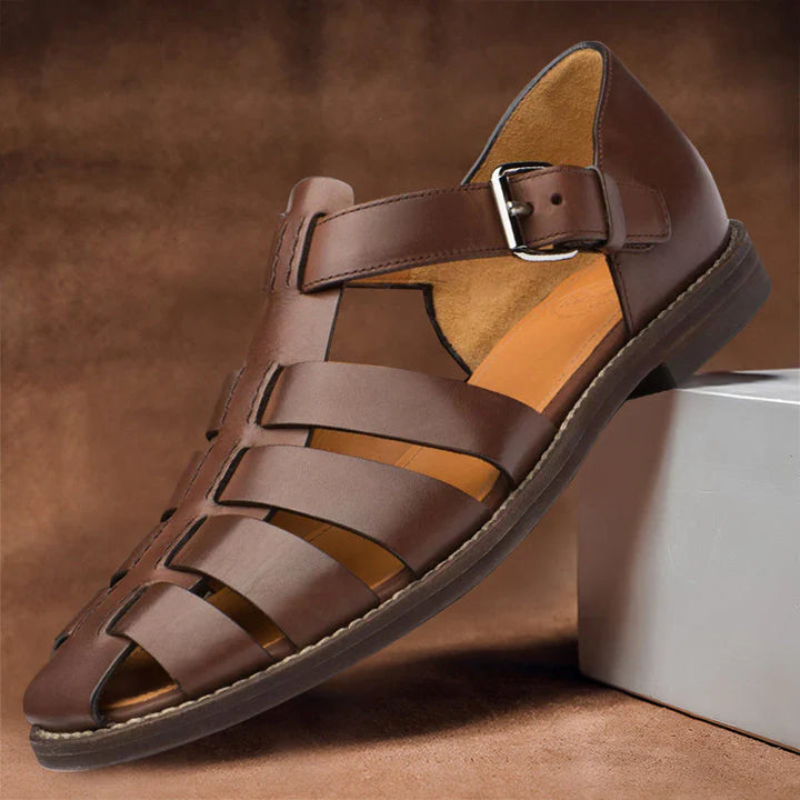 Elegante herresandaler i syntetisk stof for komfort og stil