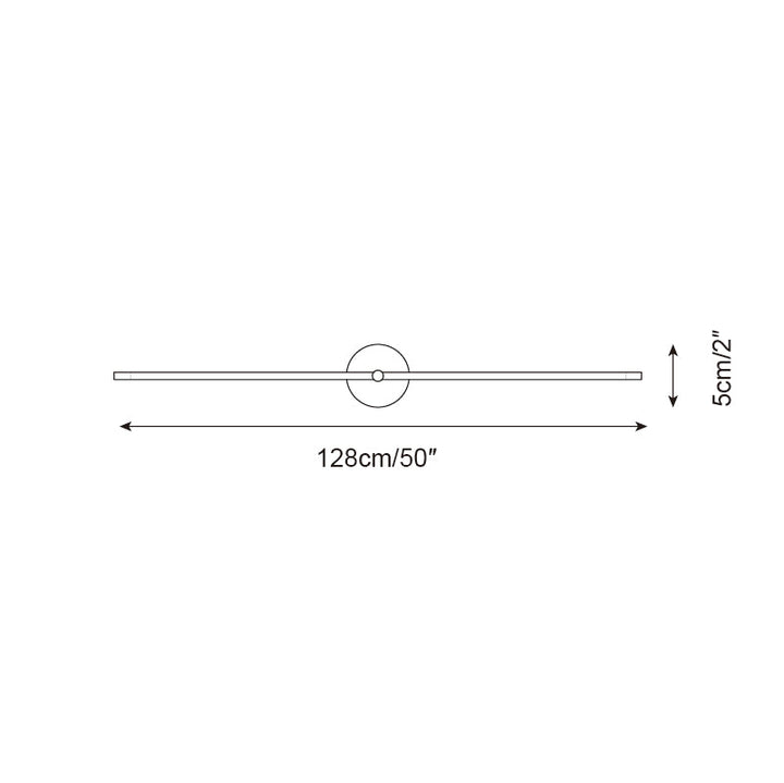 Minimalistisk linjär vägglampa med två armar i modern stil