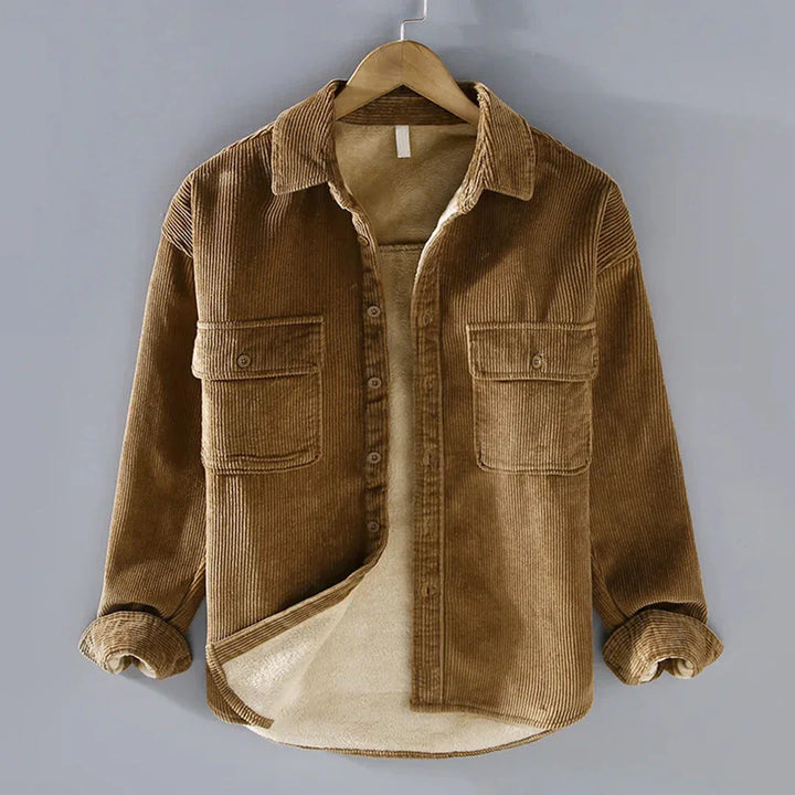 Manchesterskjorta Varm Vintage Casual Herrskjorta