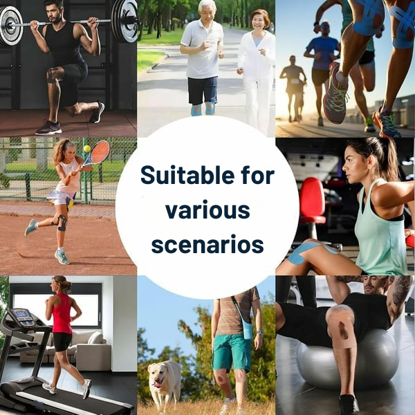 Knäbandage | Förklippt kinesiotejp | Andningsbart knästöd | Flexify