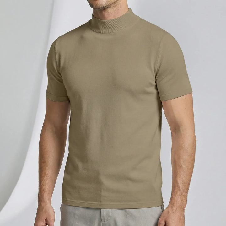 T-shirt med korta ärmar och hög krage - Riccardo