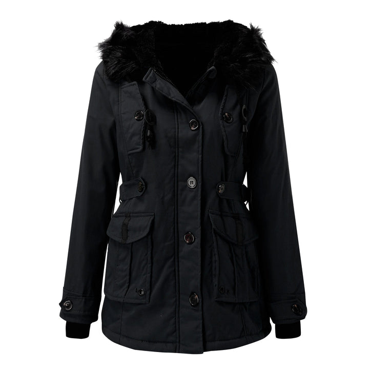Tjock parkas dam med huva – Vattenavstötande, ledig för kallt väder