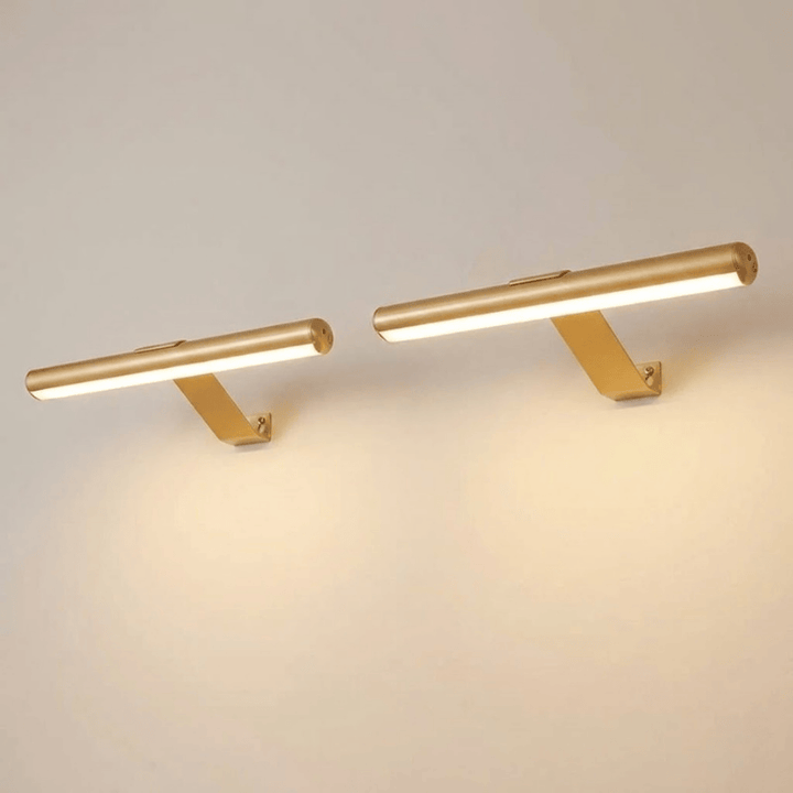 LED-vägglampa | Dimbar konstbelysning | Design i metall, laddningsbar | ArtGlow