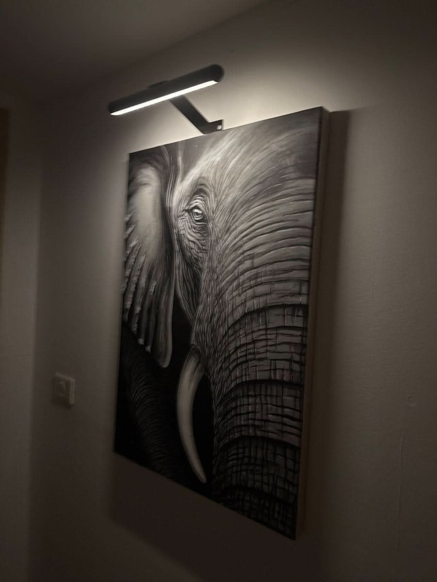 LED-vägglampa | Dimbar konstbelysning | Design i metall, laddningsbar | ArtGlow