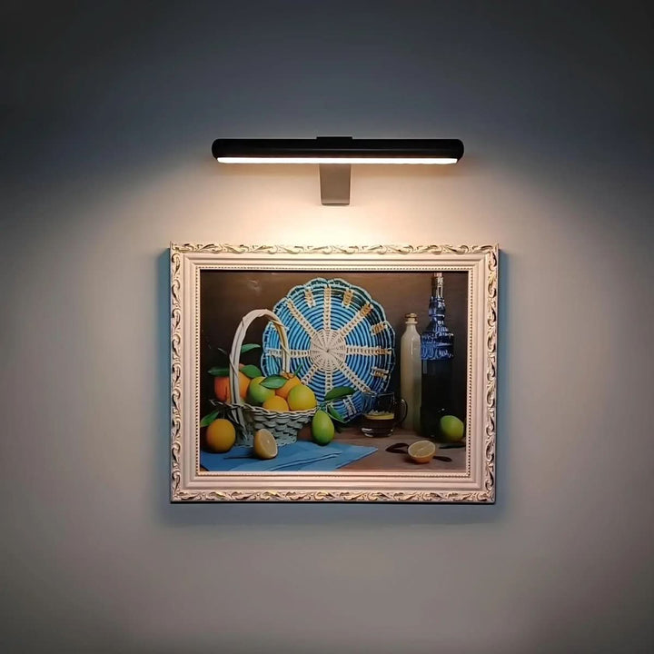LED-vägglampa | Dimbar konstbelysning | Design i metall, laddningsbar | ArtGlow