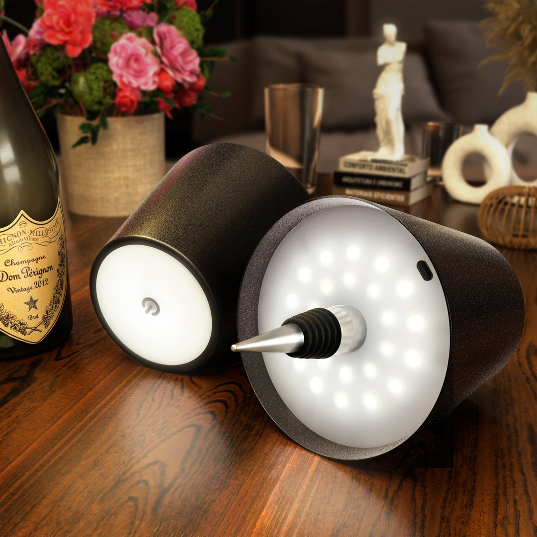 PrestigeBeam BottleLamp | Mångsidig LED-belysning för flaskor – Miljövänlig och bärbar